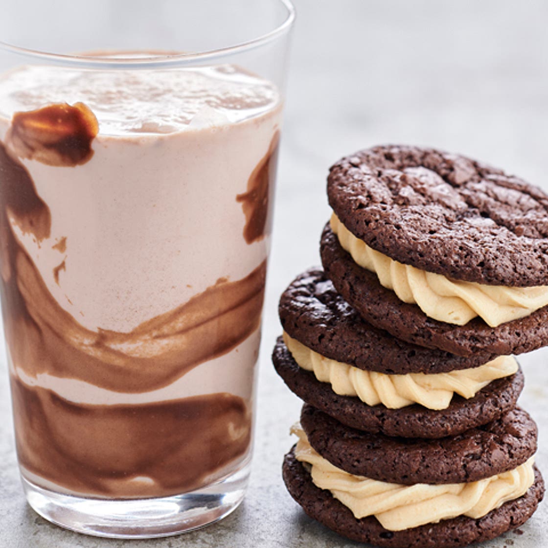 Peanut Butter Brownie Cookie Sandwiches