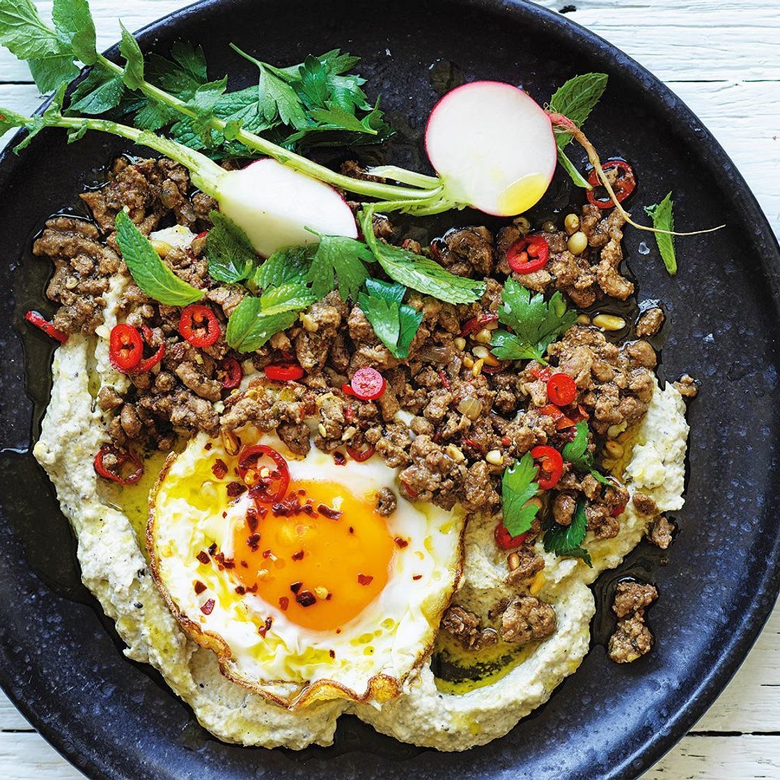 Keto Lebanese spiced lamb with baba ghanoush