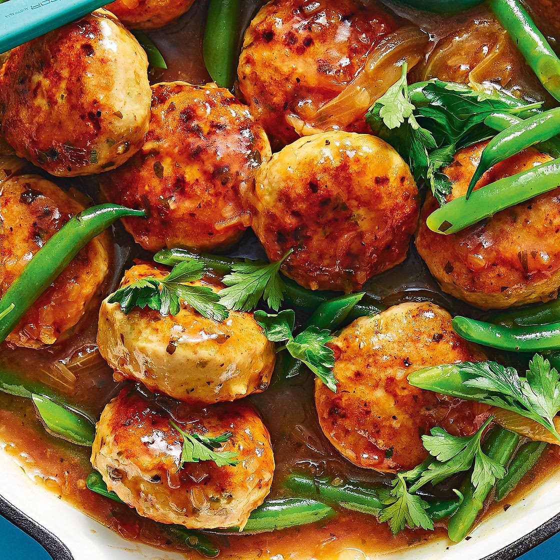 Apricot chicken rissoles recipe