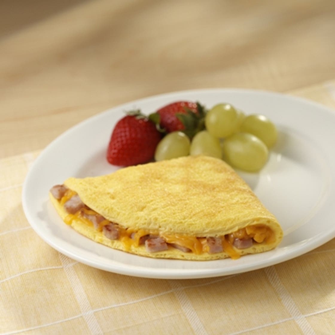 Canadian Bacon and Cheddar Cheese Omelet