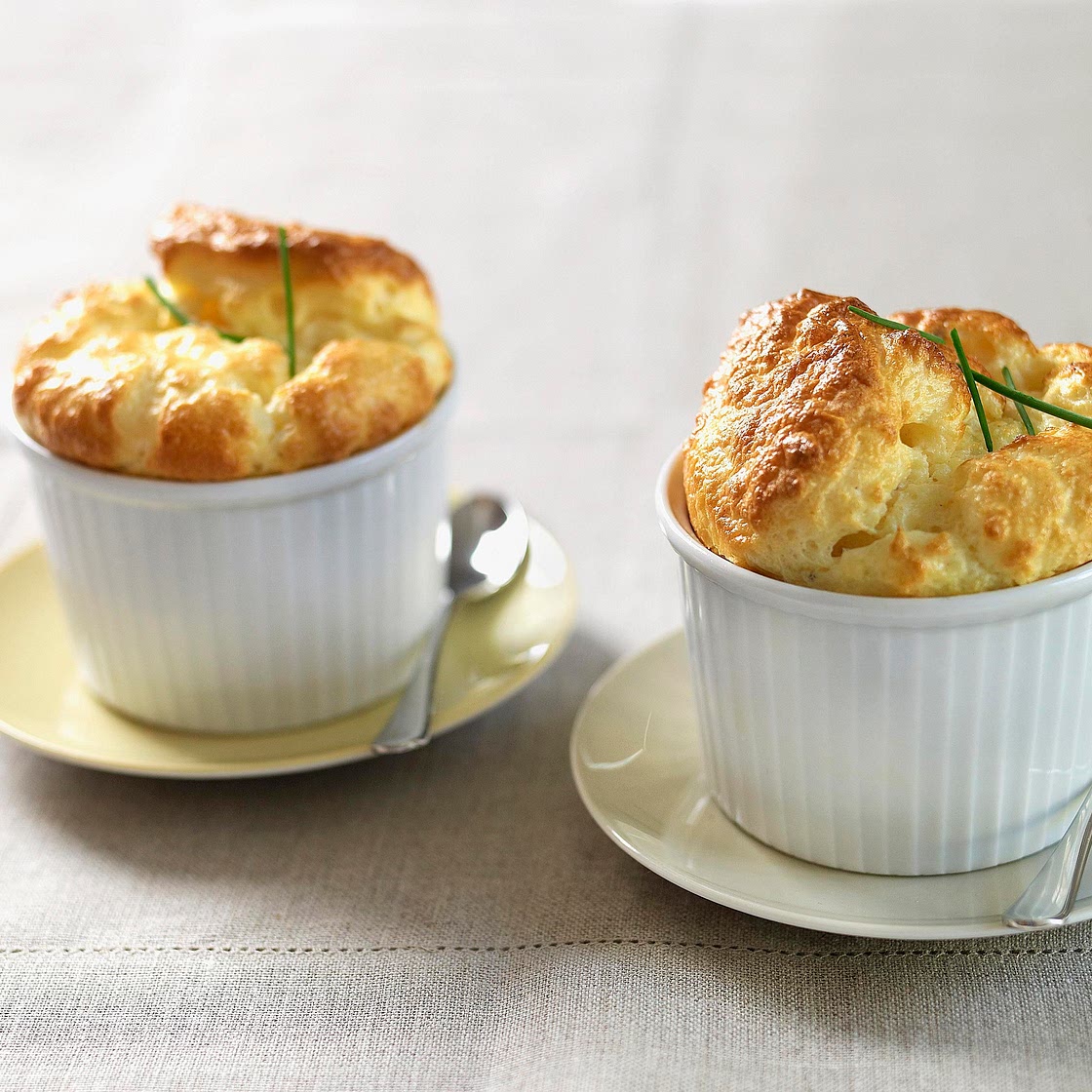 A Timeless Classic Cheese and Leek Souffle
