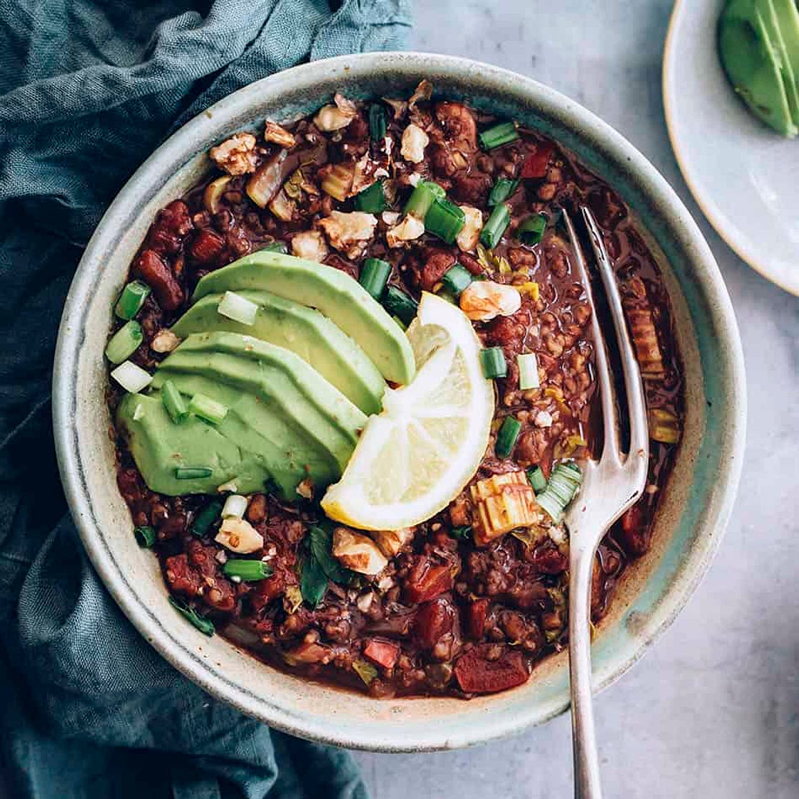 Mexican Vegan Keto Chili With Lupini Beans