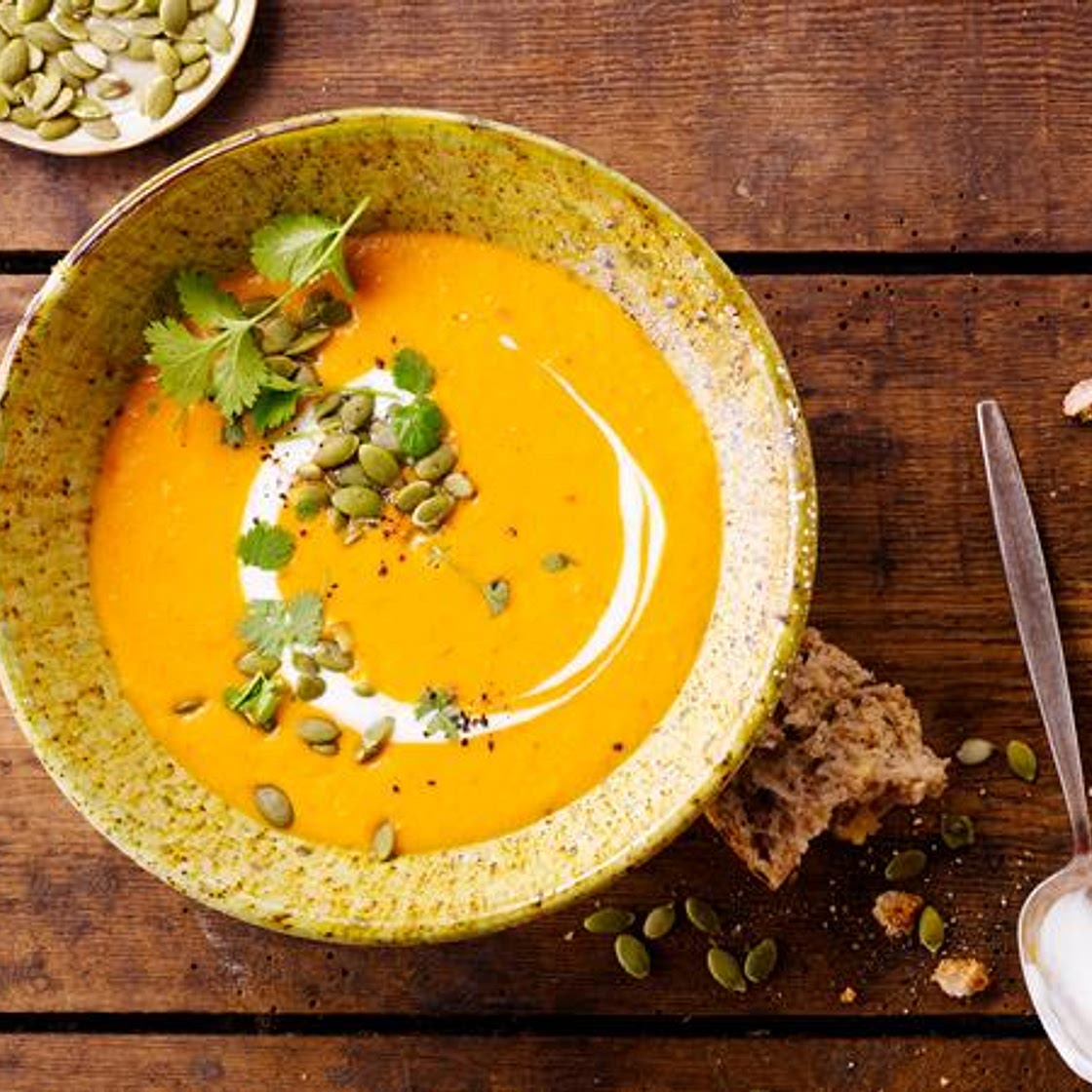 Süßkartoffel-Tomaten-Suppe
