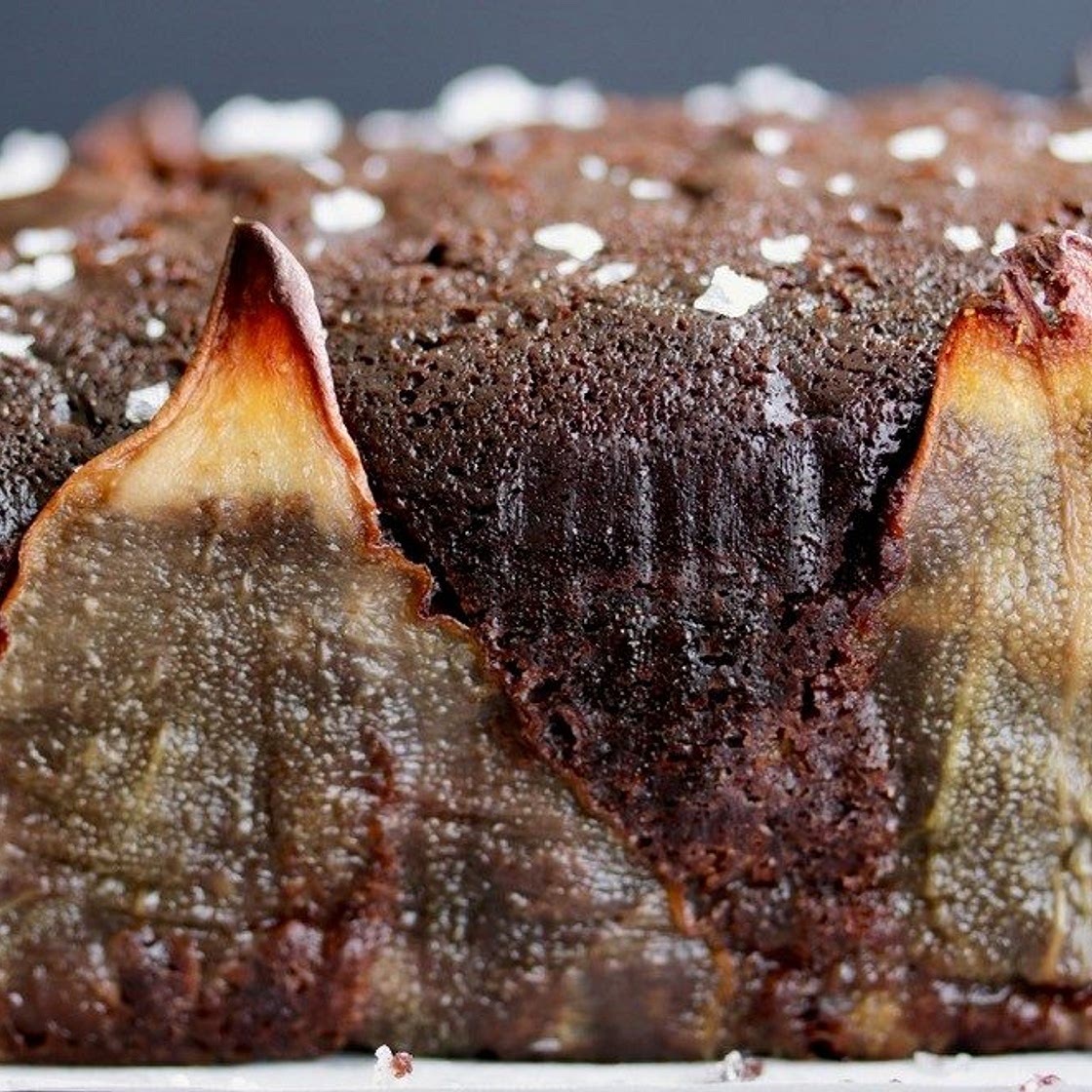 Salted Chocolate Pear Pound Cake