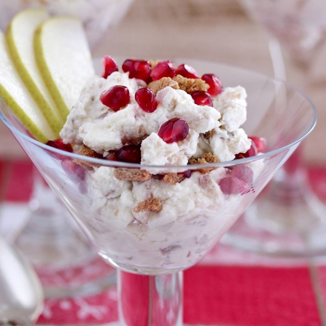 Roasted Pear Fool Crunch