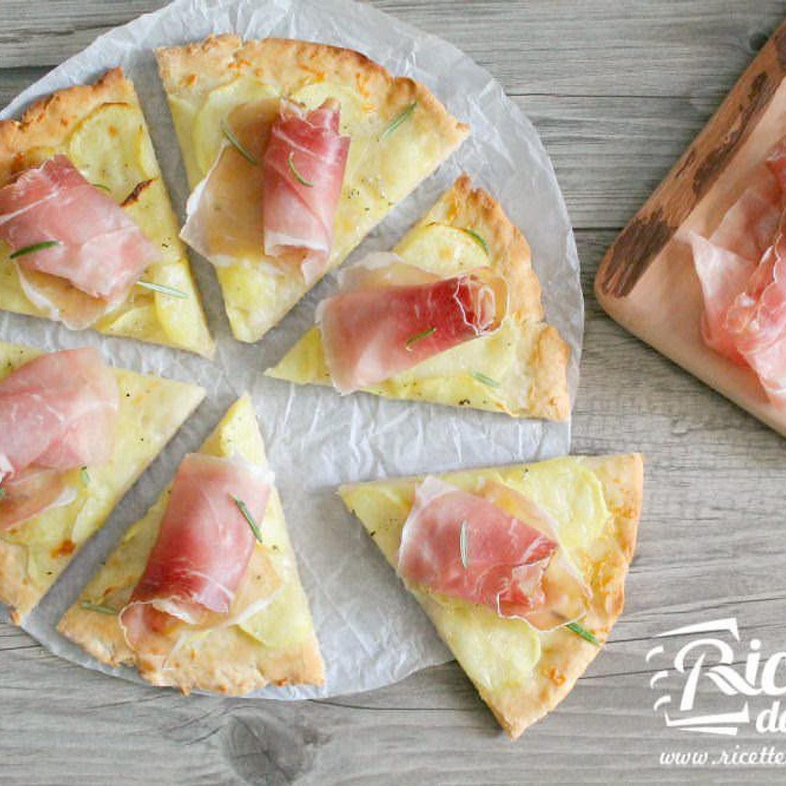 Pizza senza glutine alle patate e speck