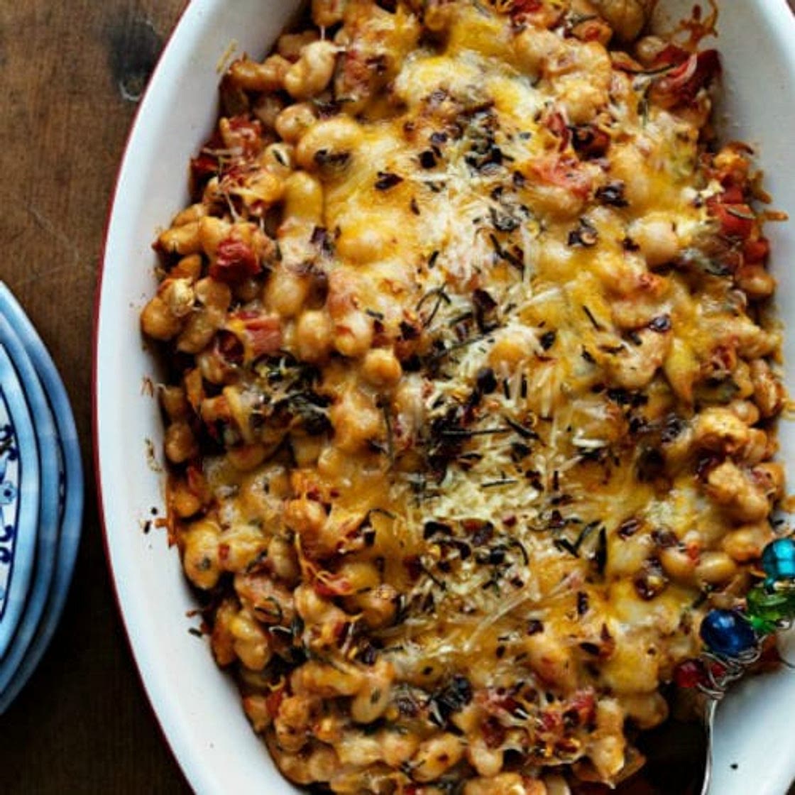 Cheesy Italian Baked Cannelini Beans