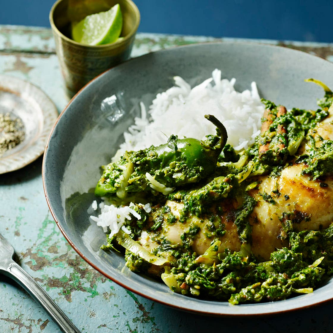 Chicken with spinach