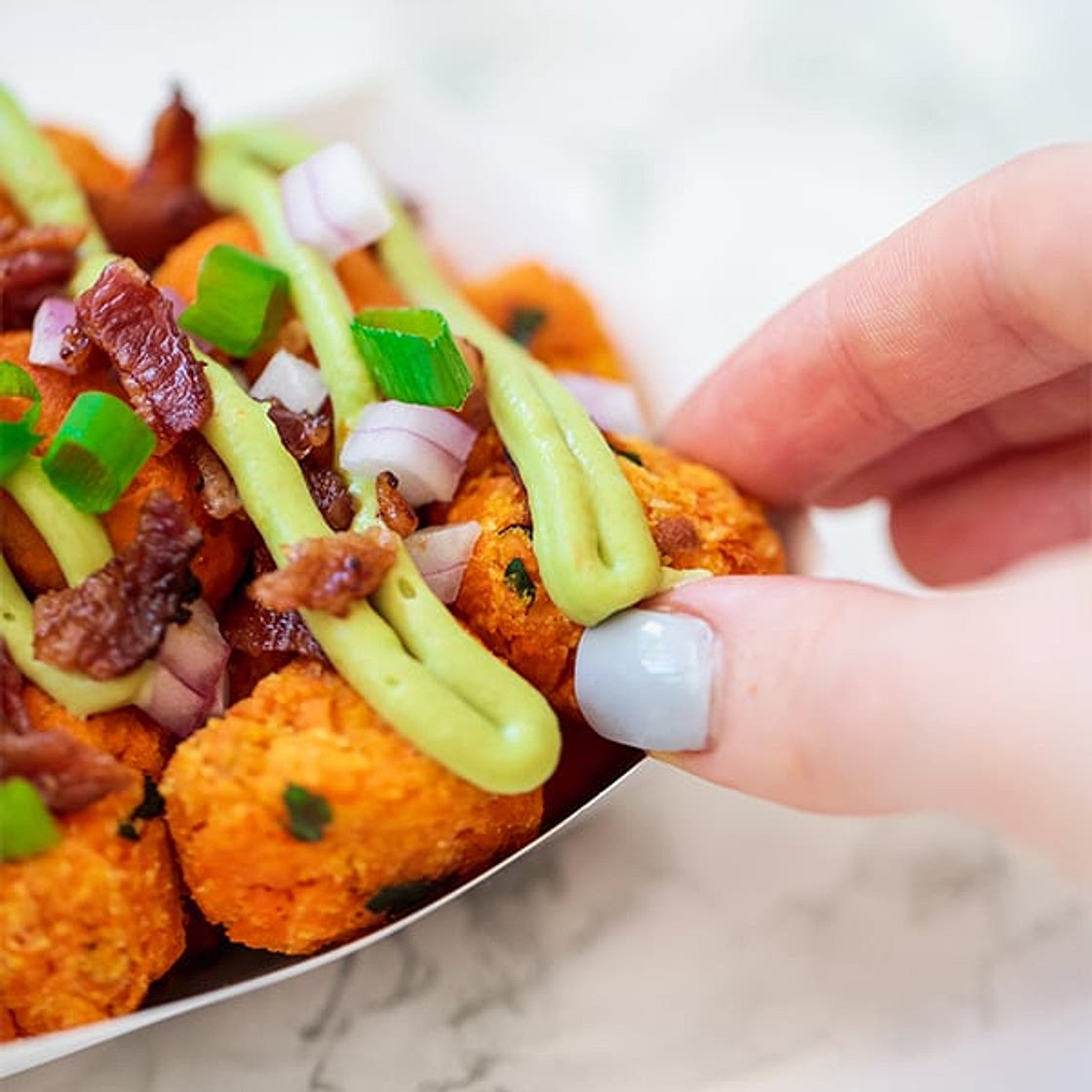 Loaded Sweet Potato Tater Tots (Paleo, AIP)