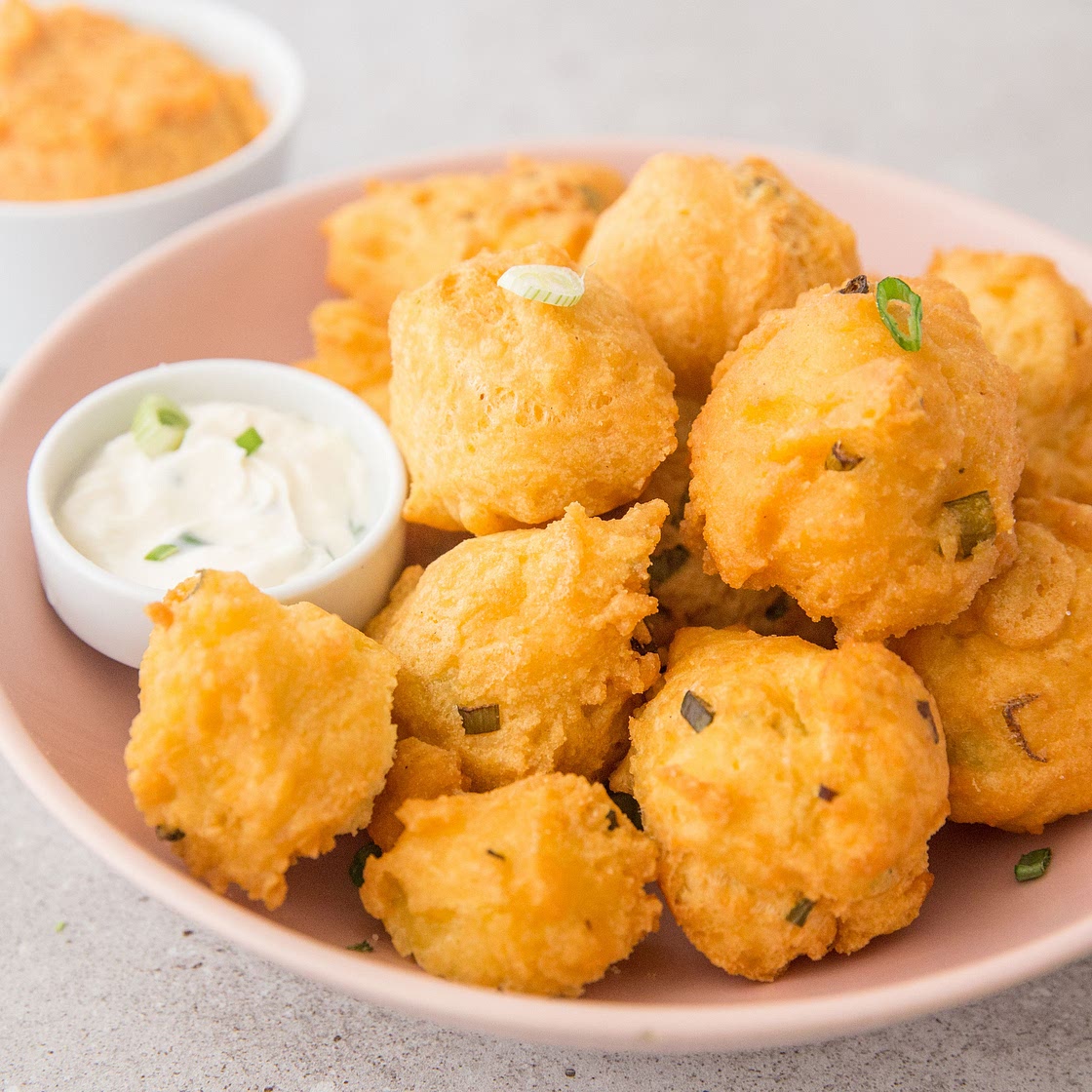 Whip Up a Batch of Deep-Fried Southern Hush Puppies With Green Onion