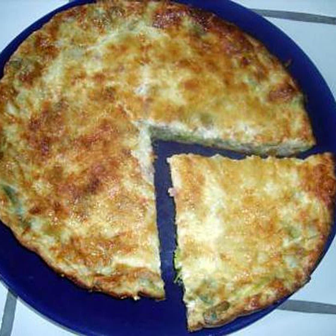 Quiche sans pate poireaux lardons