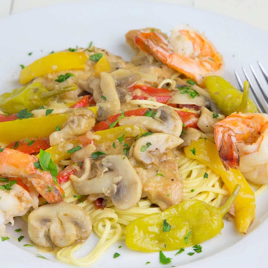 Chicken and Shrimp Toscano