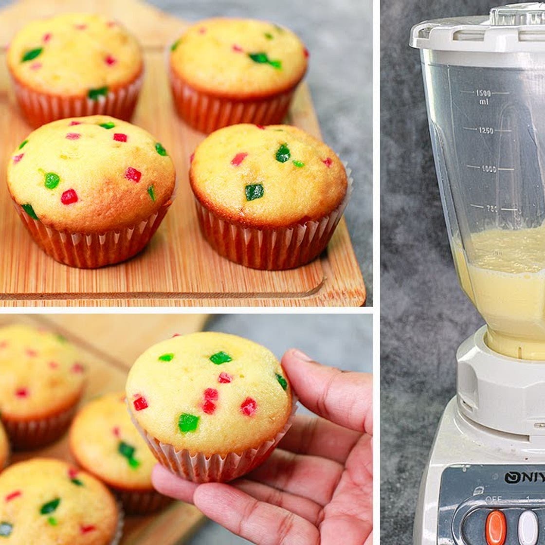 Cup Cake in Blender | Cup Cake Recipe Without Oven | Yummy