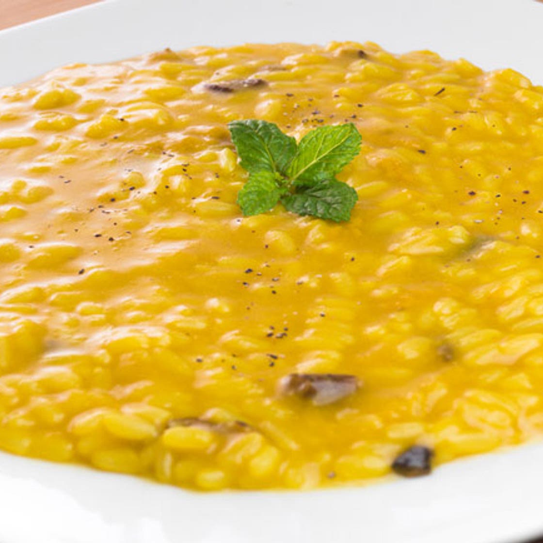 Risotto ai funghi e zafferano