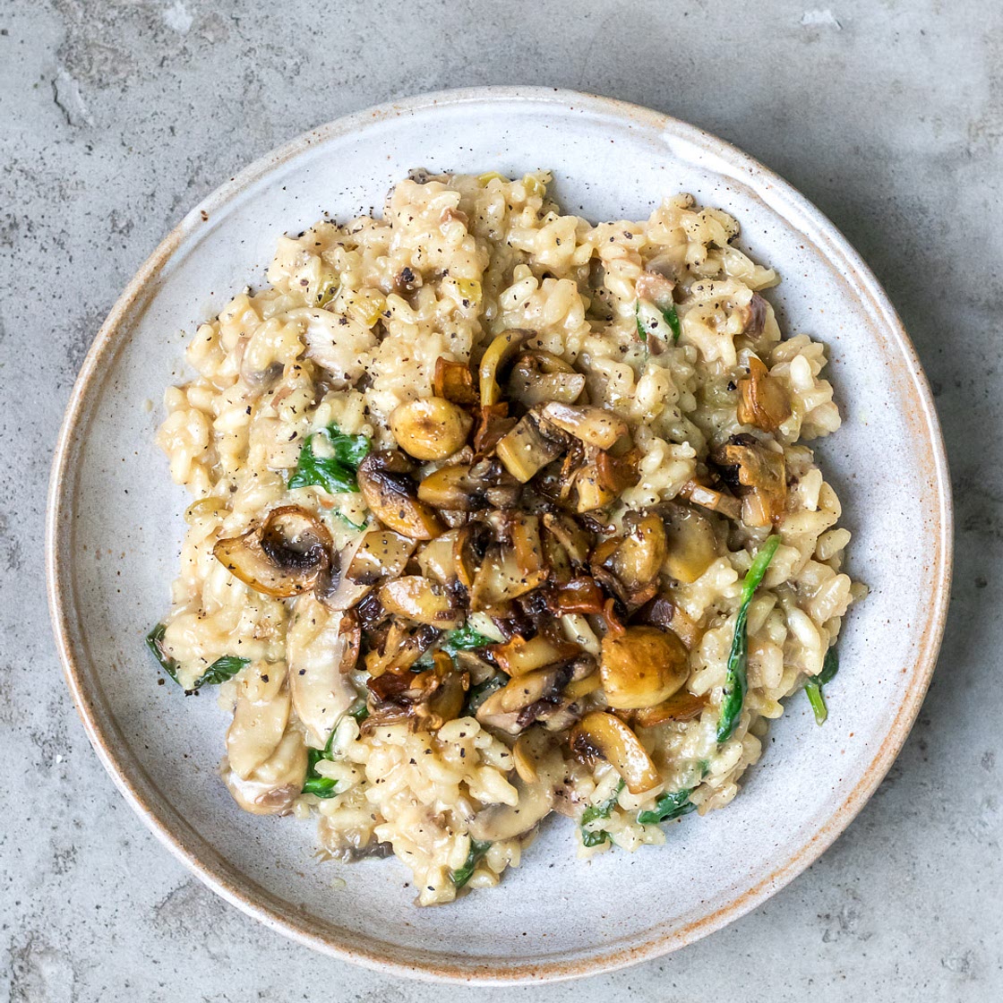 Easy mushroom risotto