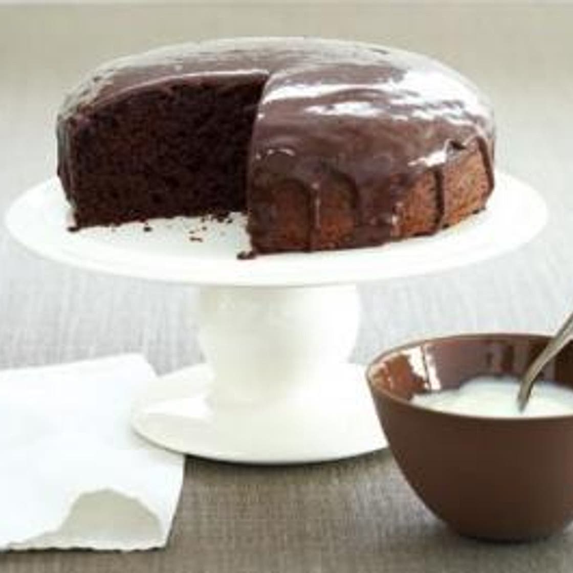 Gluten-free chocolate cake with marshmallow icing