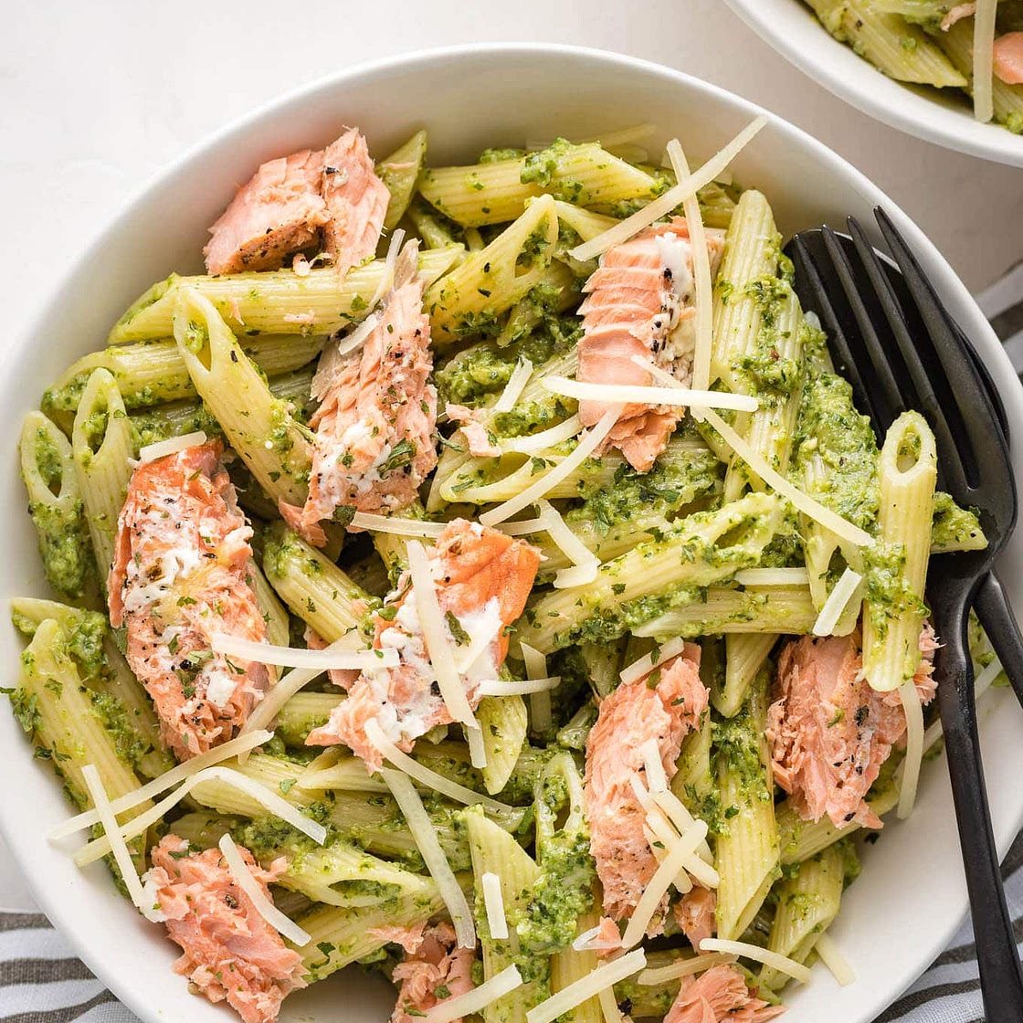 Salmon Pesto Pasta