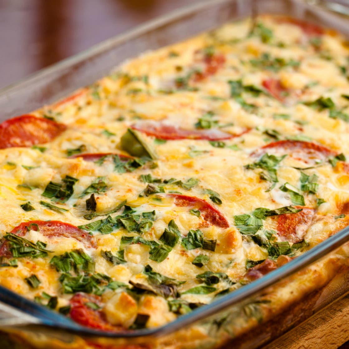 Zucchini Tomato Breakfast Bake