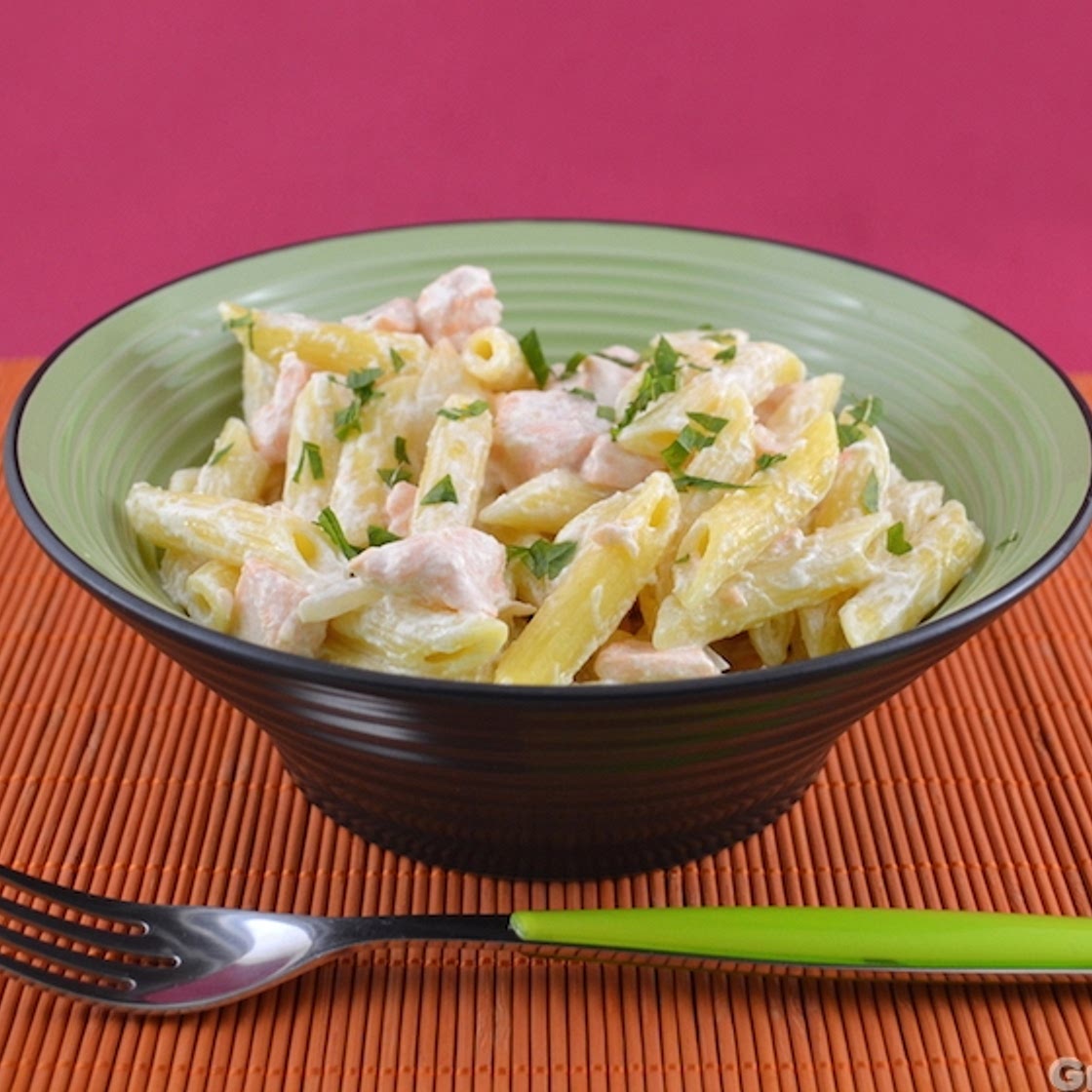 Pasta panna e salmone