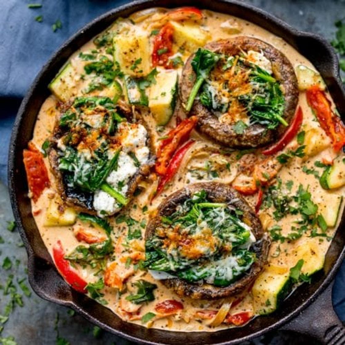 Tuscan Style Stuffed Mushrooms Recipe