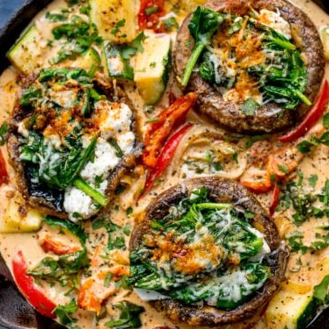 Tuscan Style Stuffed Mushrooms Recipe