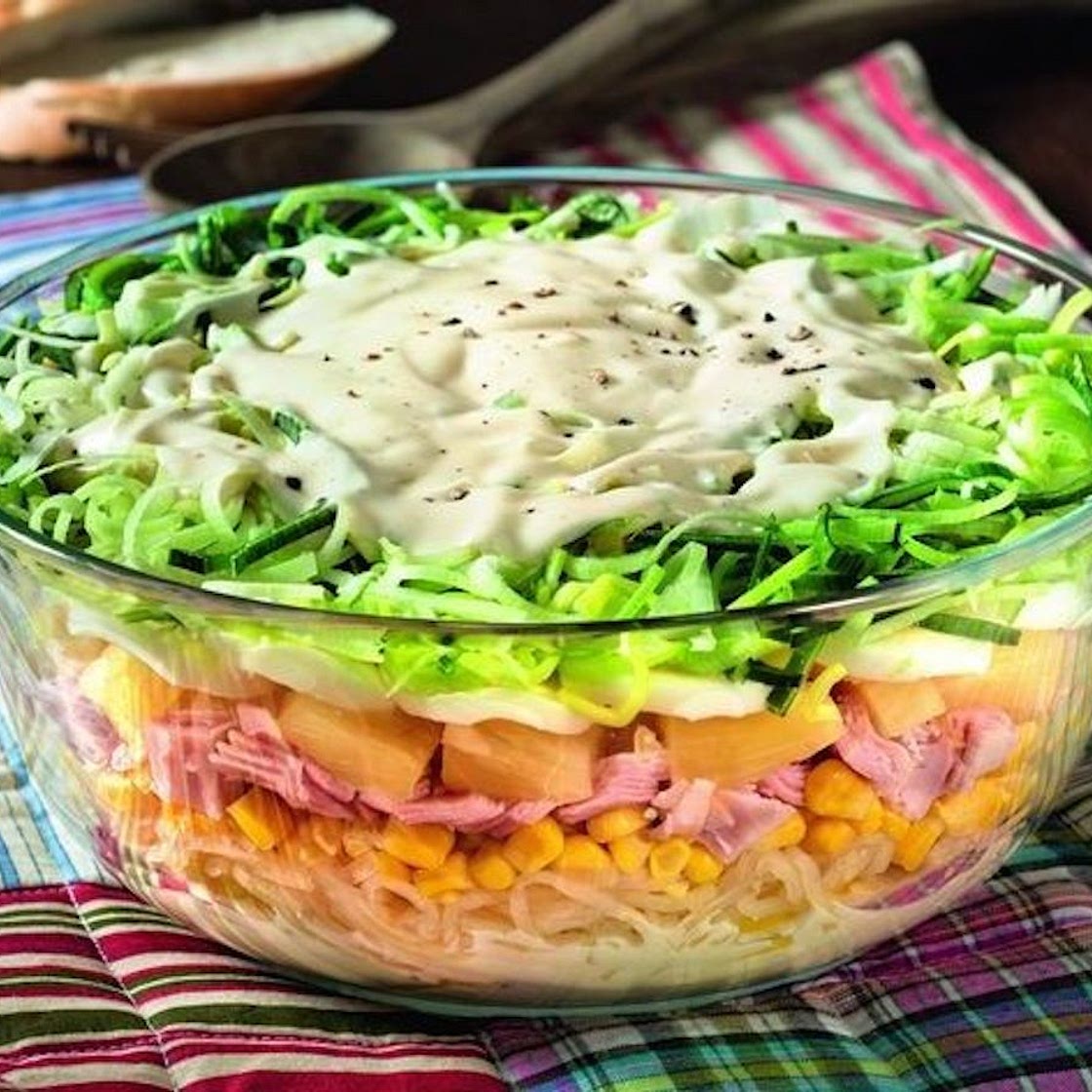 Schichtsalat mit Lauch