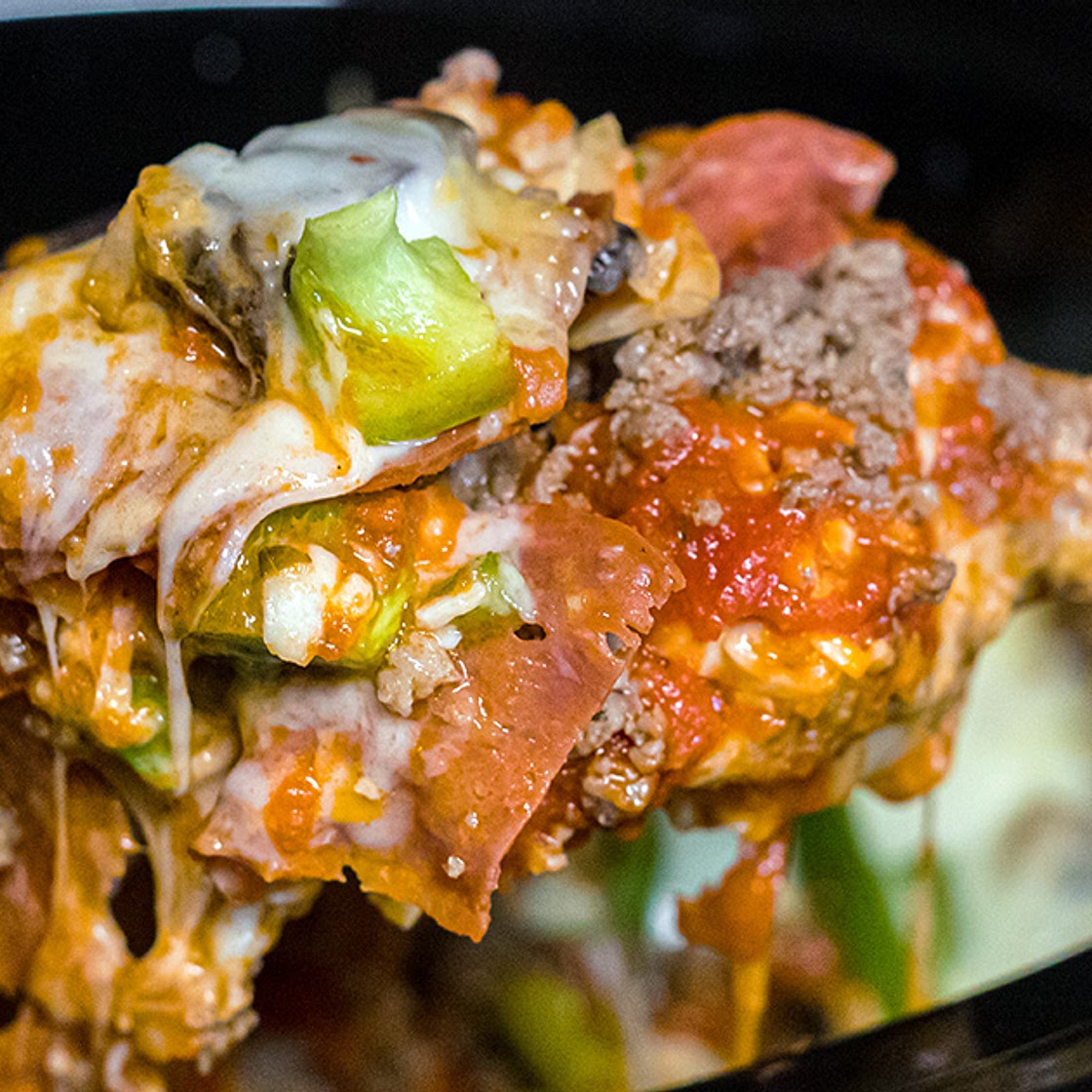 Keto Crockpot Pizza Casserole