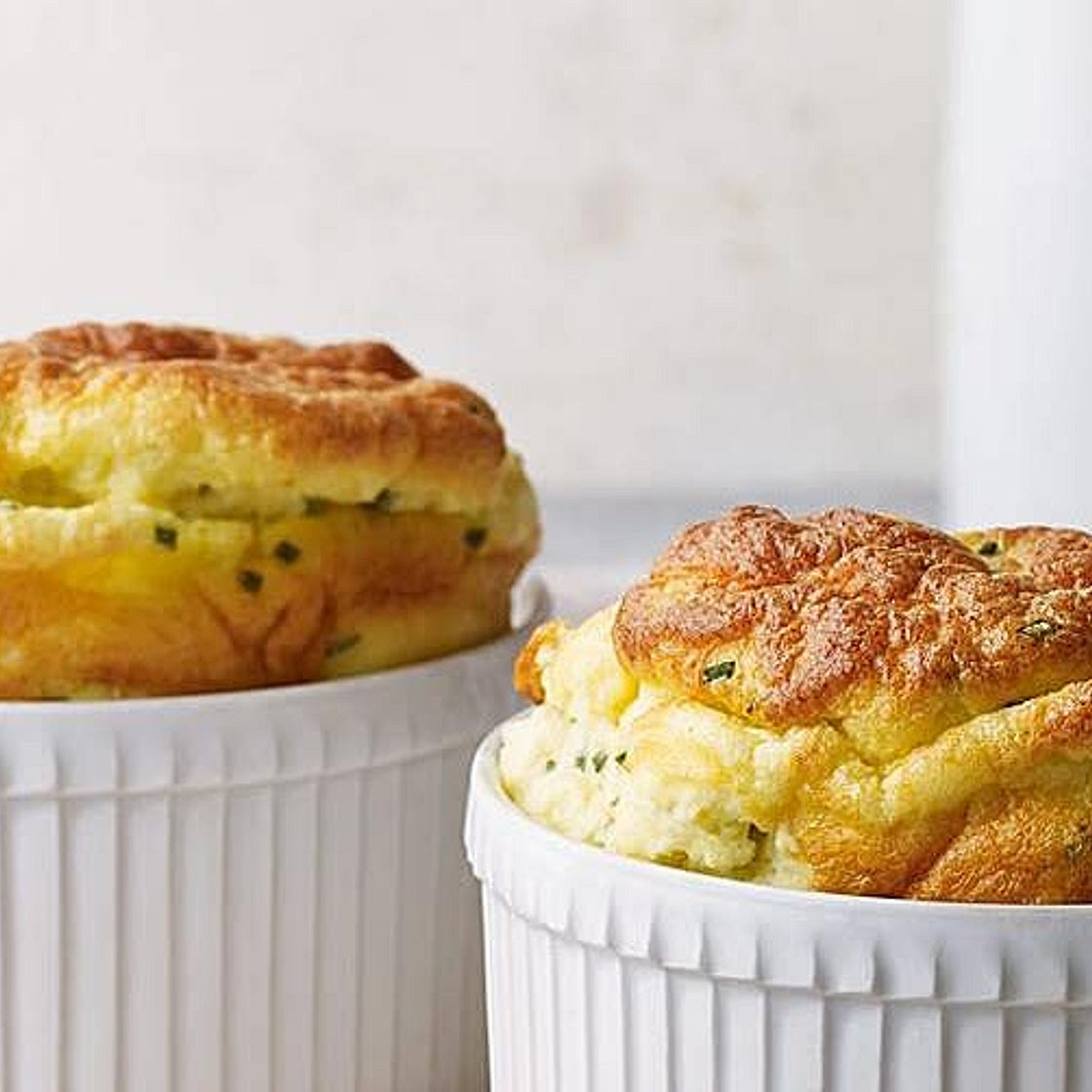 Goats Cheese & Chive Souffles