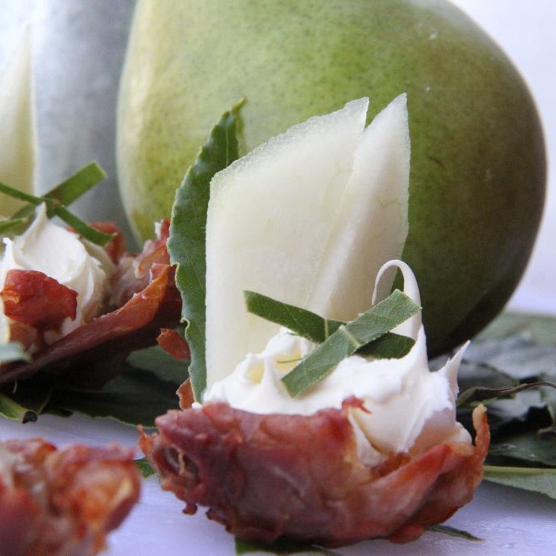 Prosciutto Pear Cups