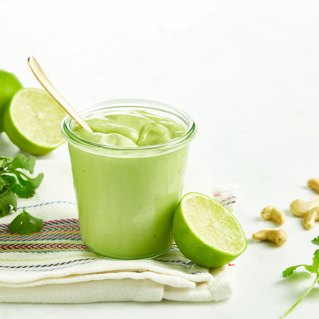 Cilantro-Lime Garlic Cashew Sauce