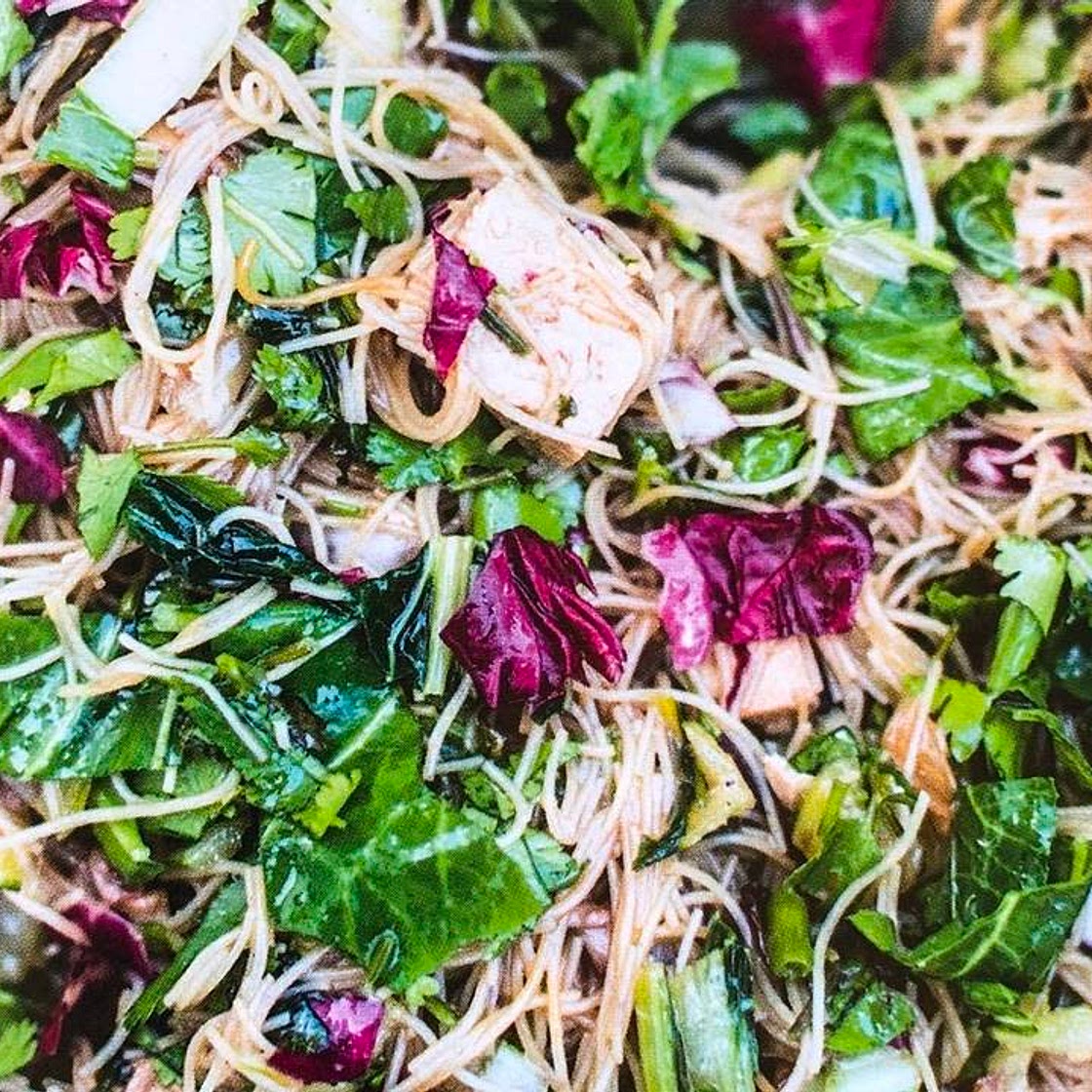 Thai Rice Noodle and Marinated Tofu Salad