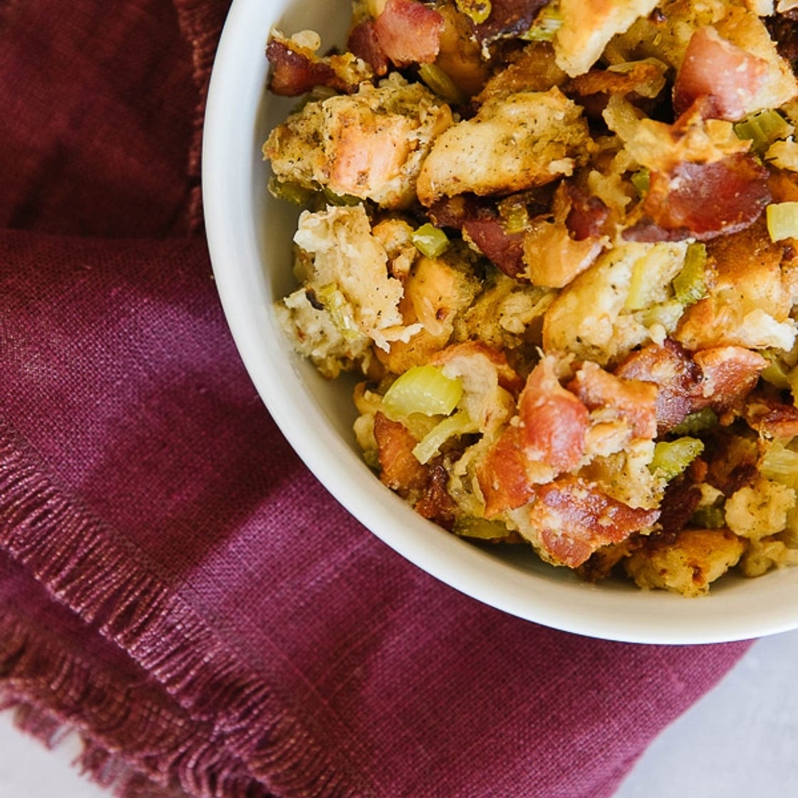 Thanksgiving Stuffing with Bacon