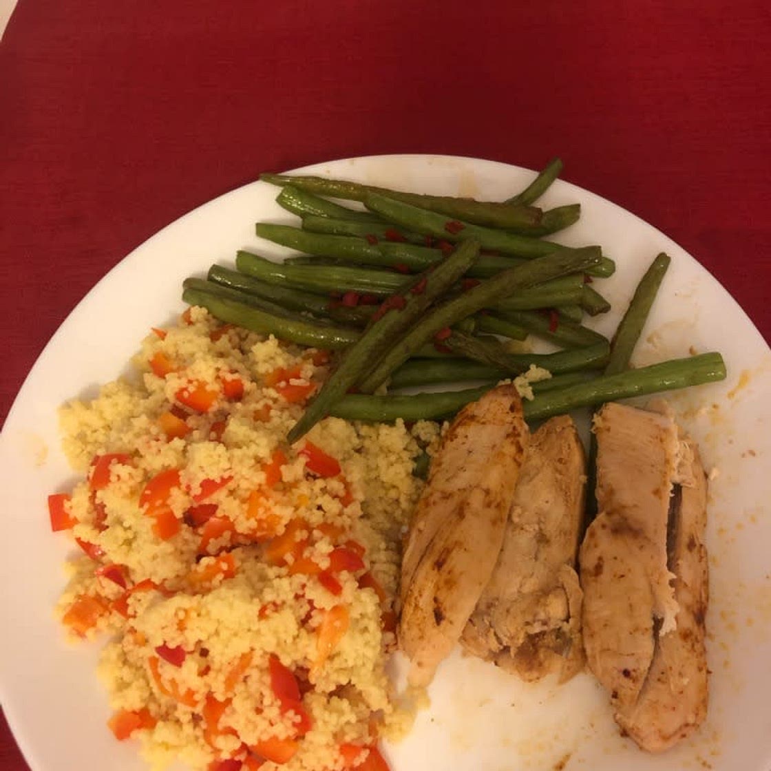 Chicken Cous cous & green beans