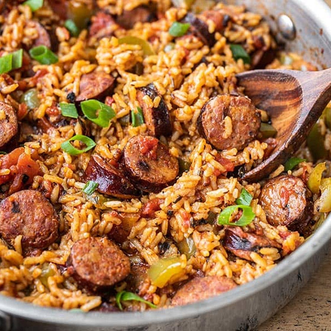 Cajun Sausage and Rice Skillet
