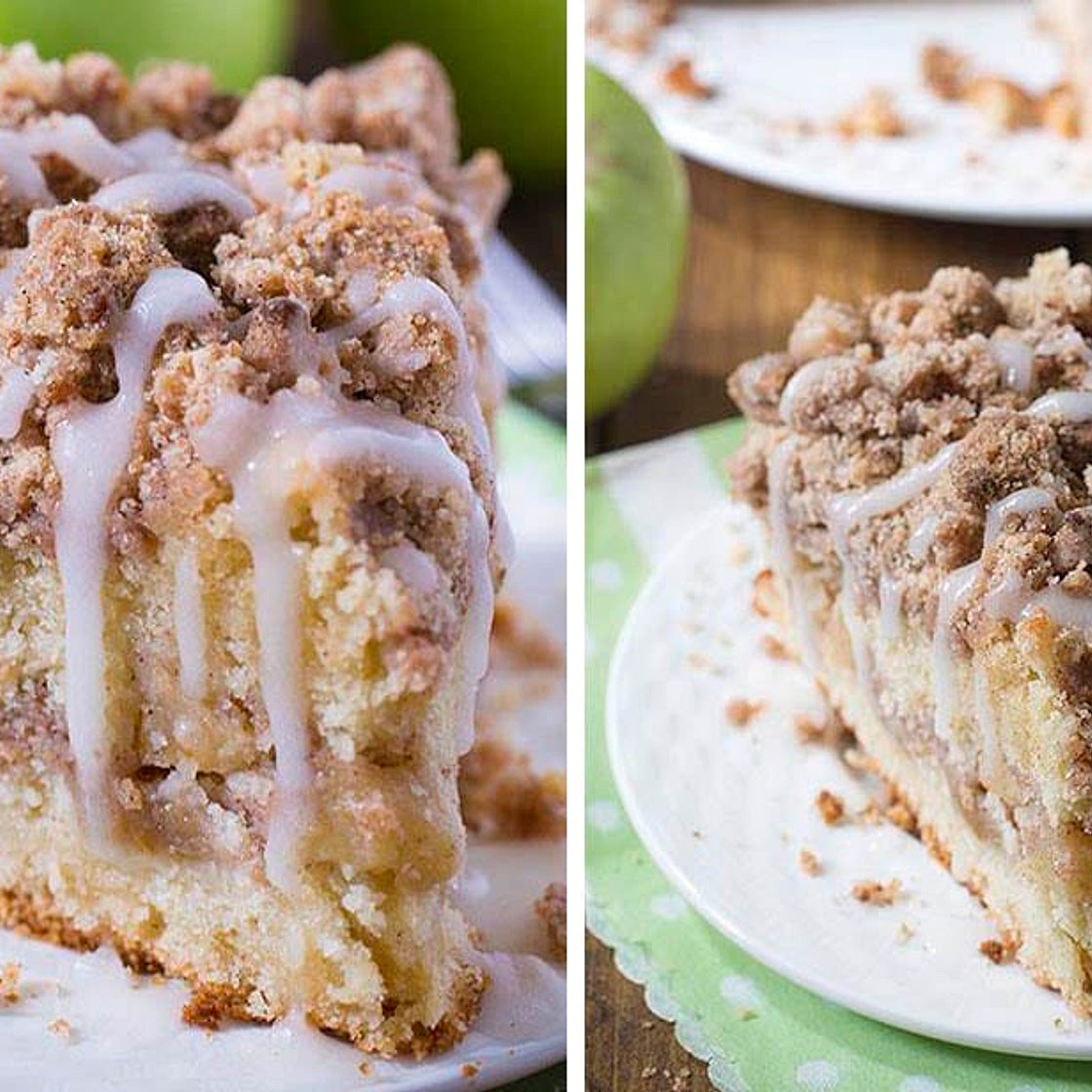Cinnamon Apple Crumble Cake