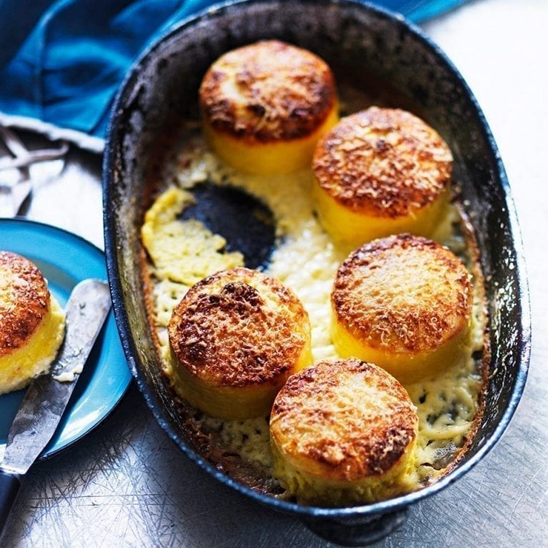 Twice-baked sweetcorn soufflés