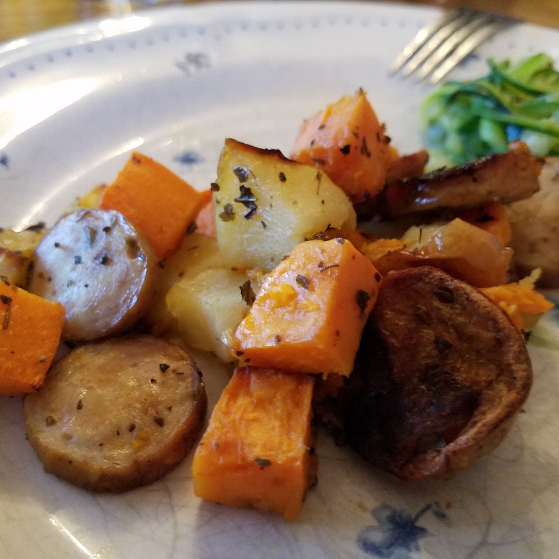 Sweet Potato and Apple Sausage Casserole