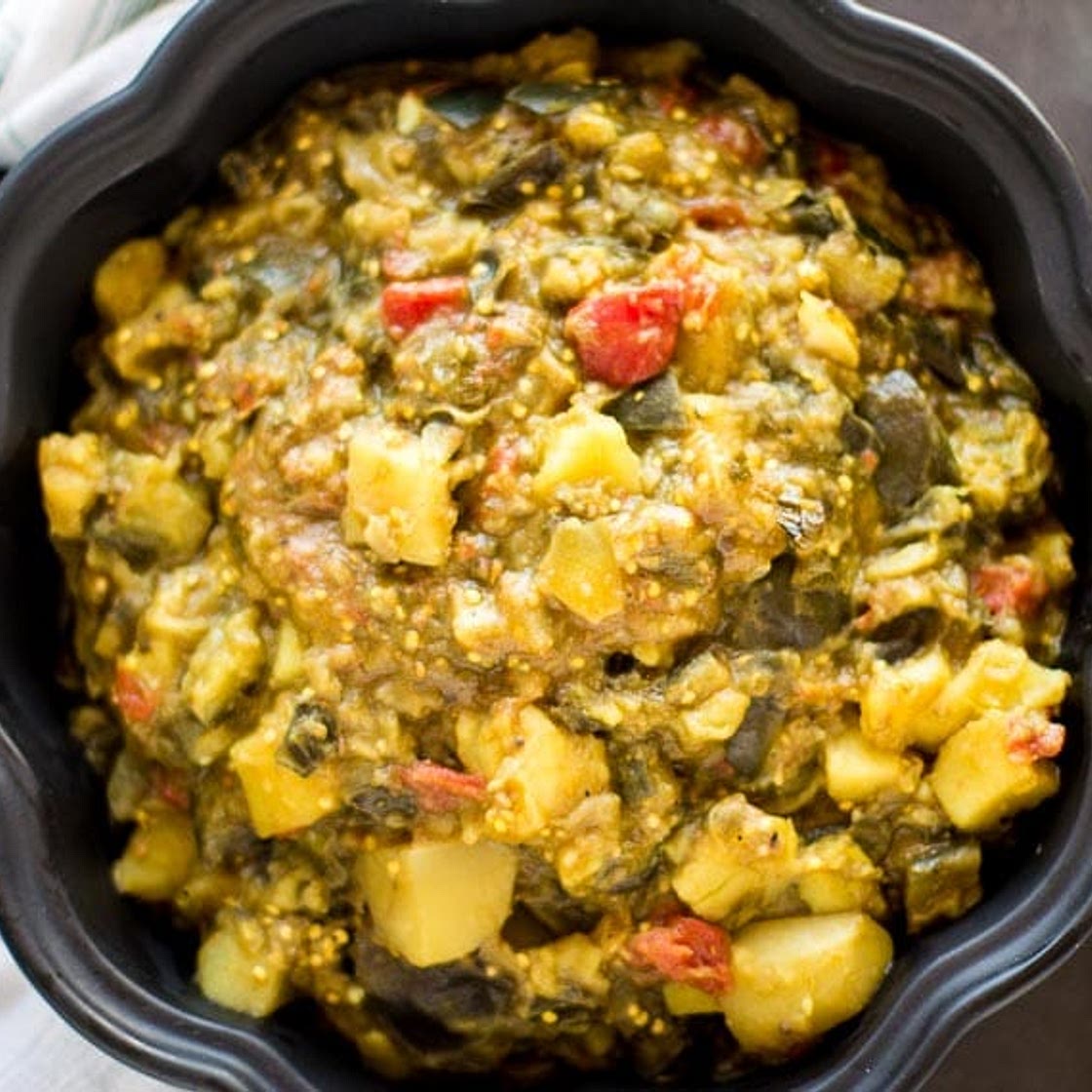 Low FODMAP Potato Eggplant Curry