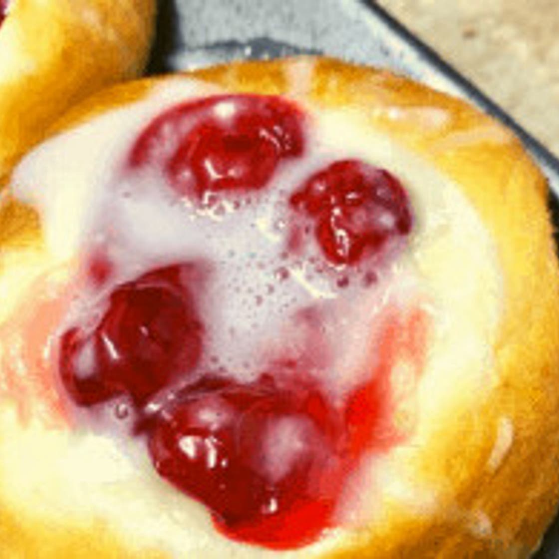 Air Fryer, Easy Cherry Cream Cheese Danish