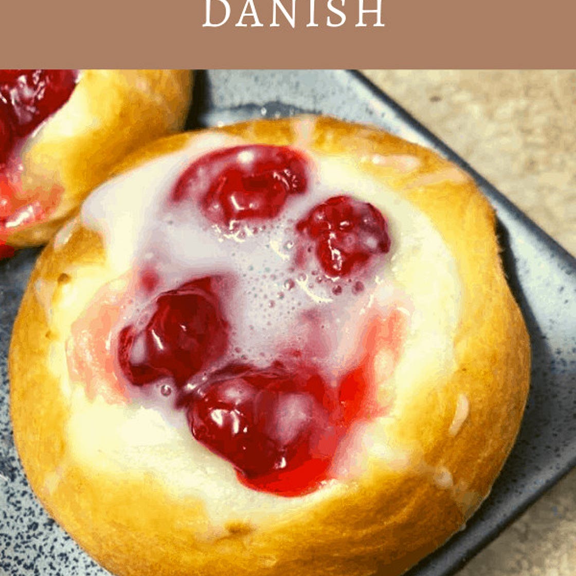 Air Fryer, Easy Cherry Cream Cheese Danish