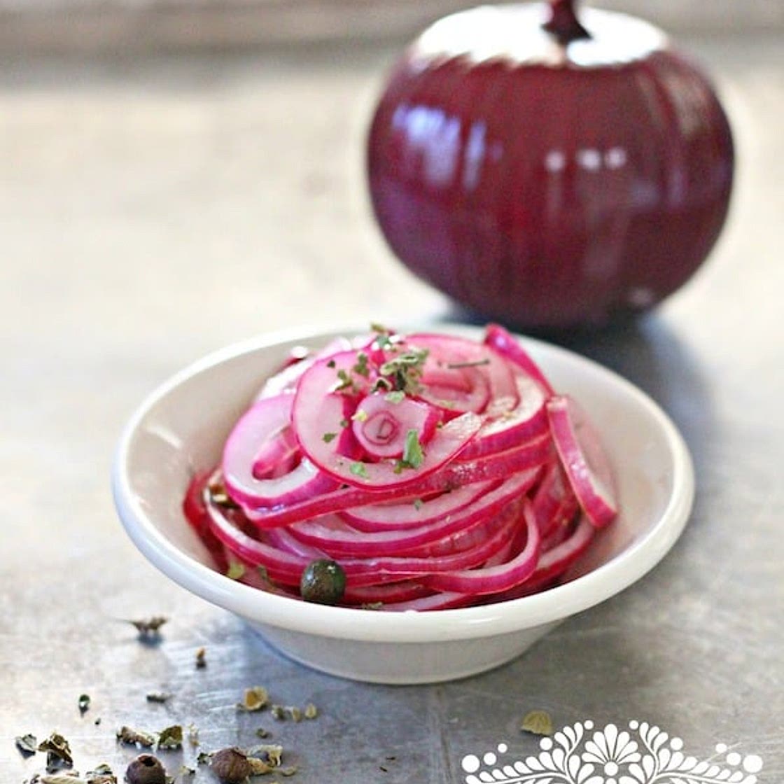 Pickled red onions
