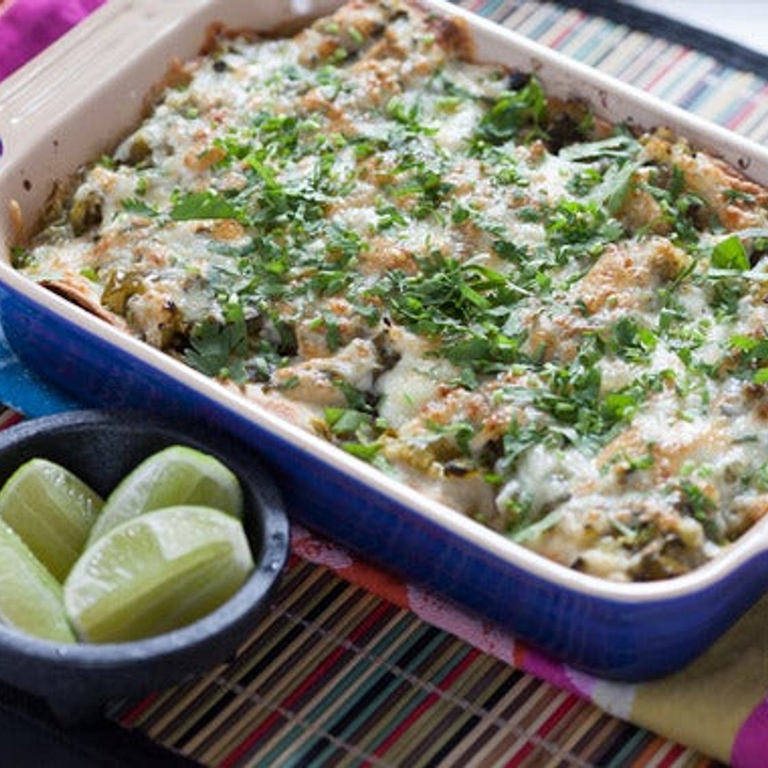 Black Bean & Red Quinoa Enchiladas with Salsa Verde
