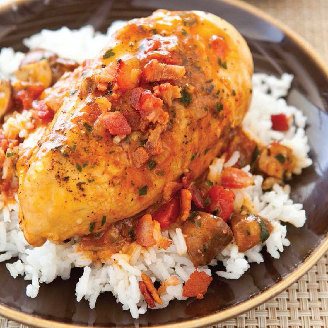 Rustic Braised Chicken with Muchrooms