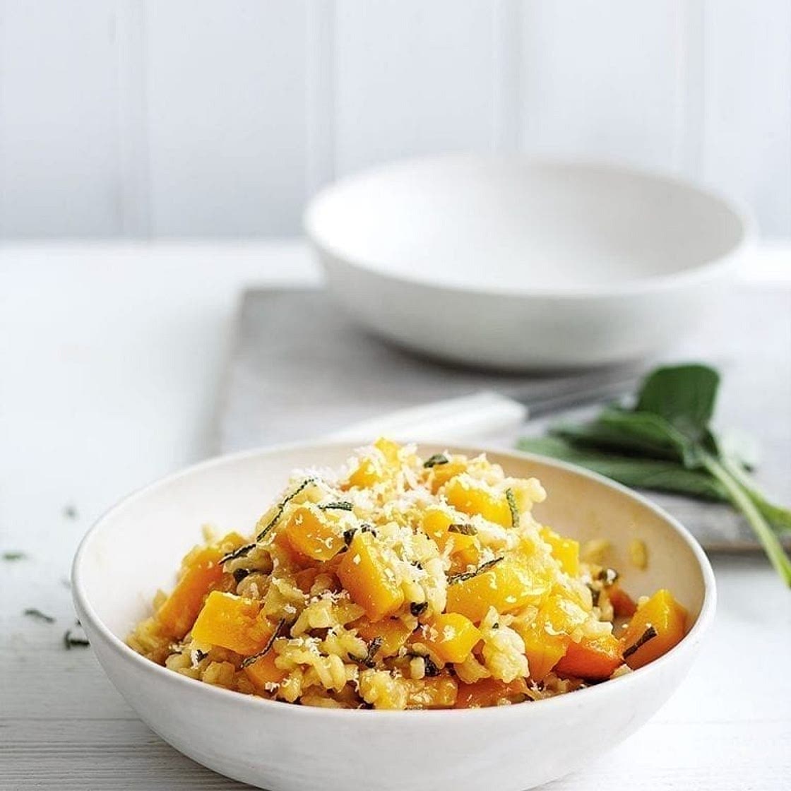 Baked butternut squash and sage risotto