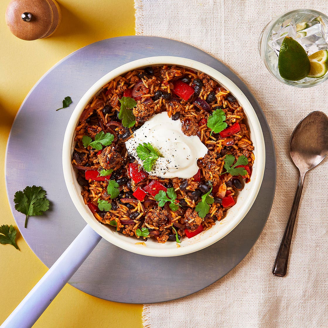 One-Pot Mexican Beef, Rice & Beans