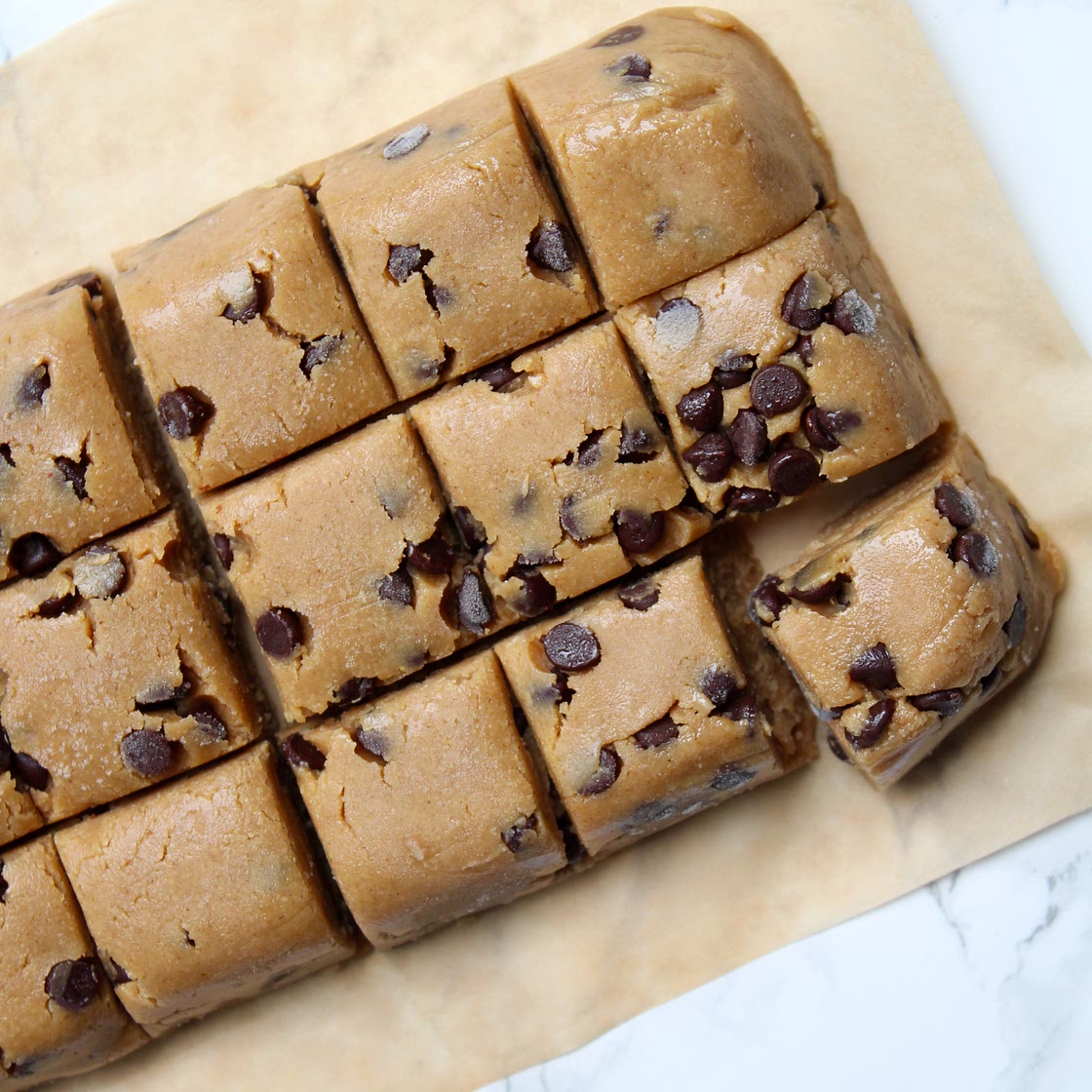 Three Ingredient Peanut Butter Cookie Dough Break-Apart Fudge