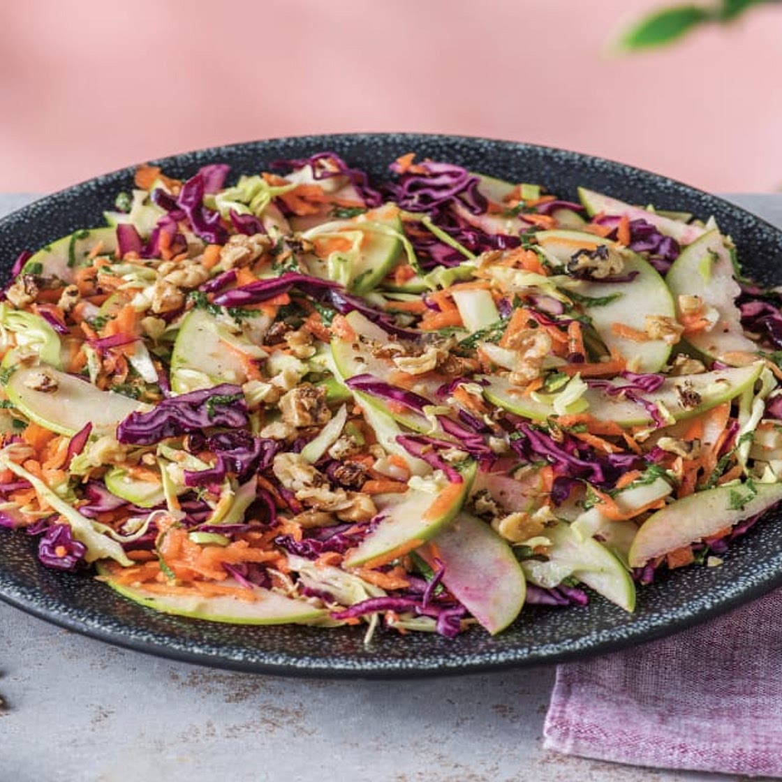 Apple & Mint Slaw with Walnuts & Mustard Cider Dressing | Serves 2