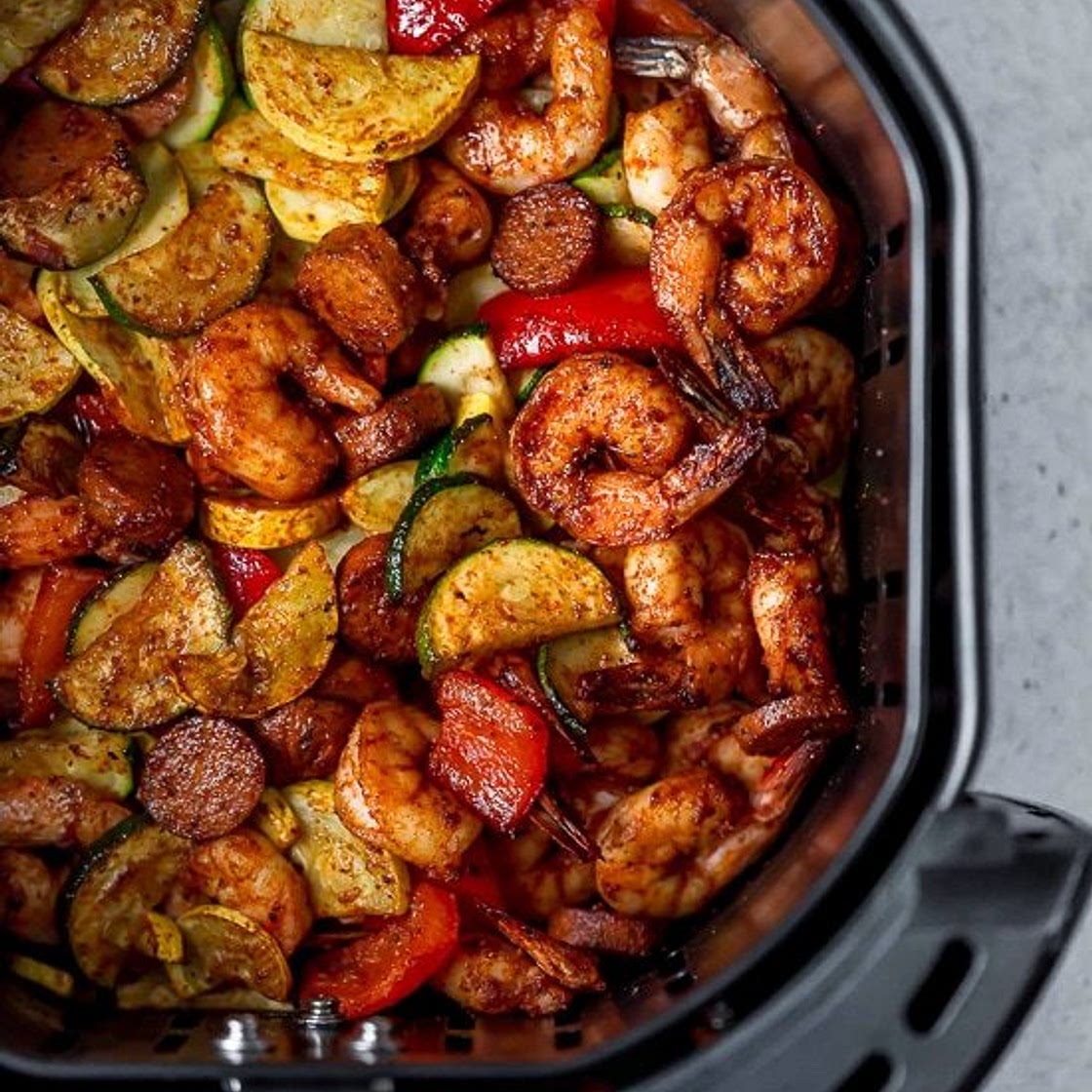 Air Fryer Cajun Shrimp Dinner