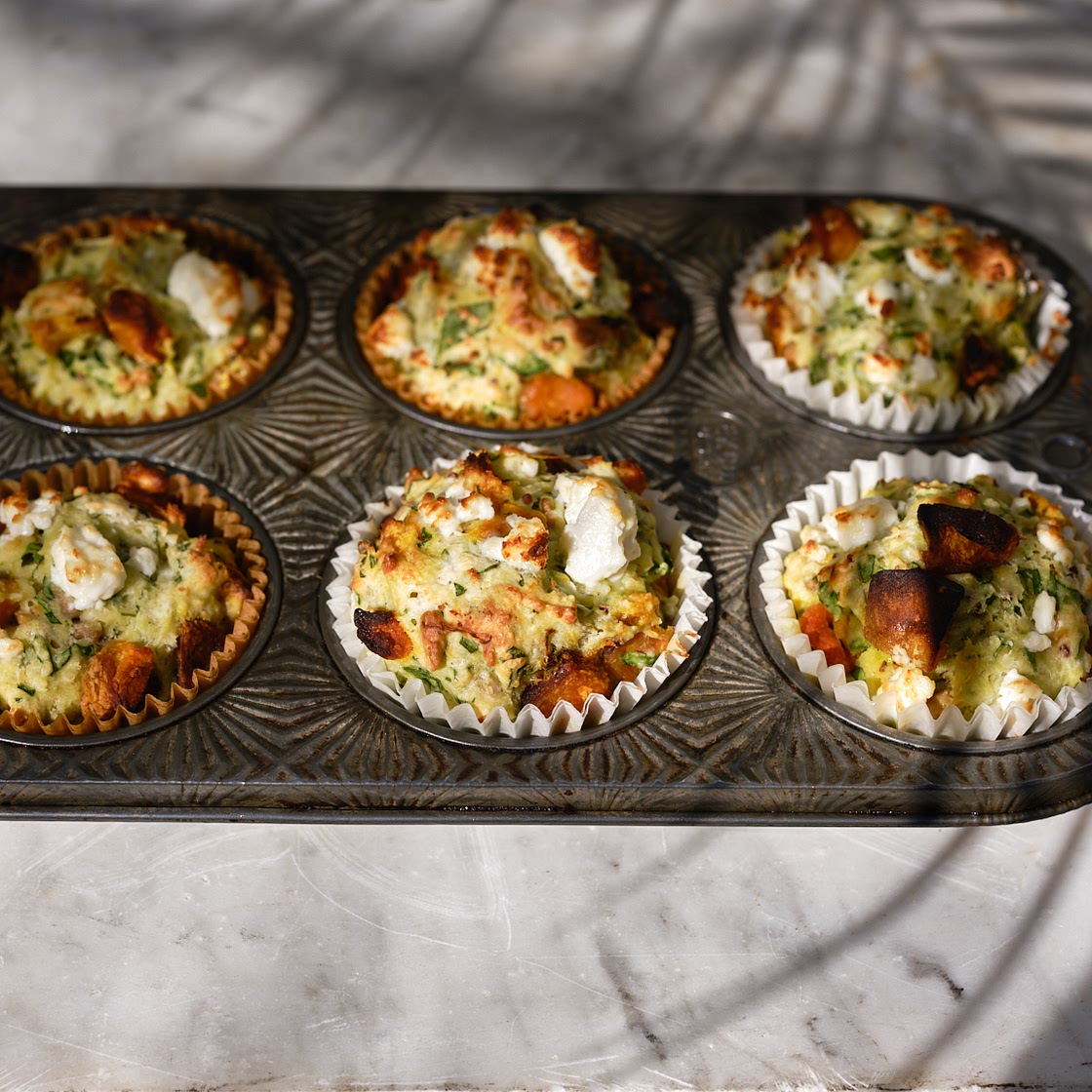 Seeded Pumpkin and Feta Muffins