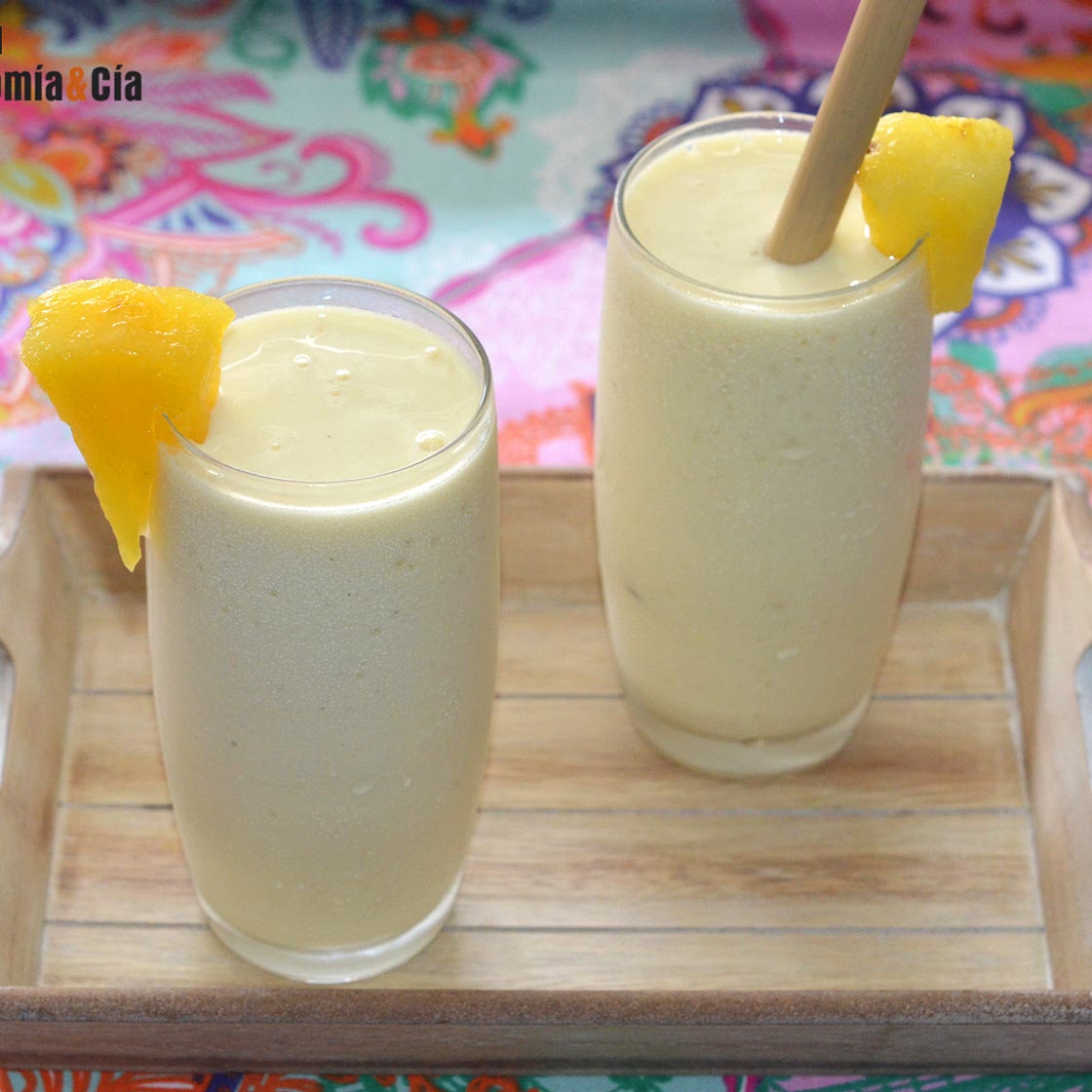 Batido de piña y vainilla, un ‘milkshake’ con helado refrescante y con un sabor delicioso